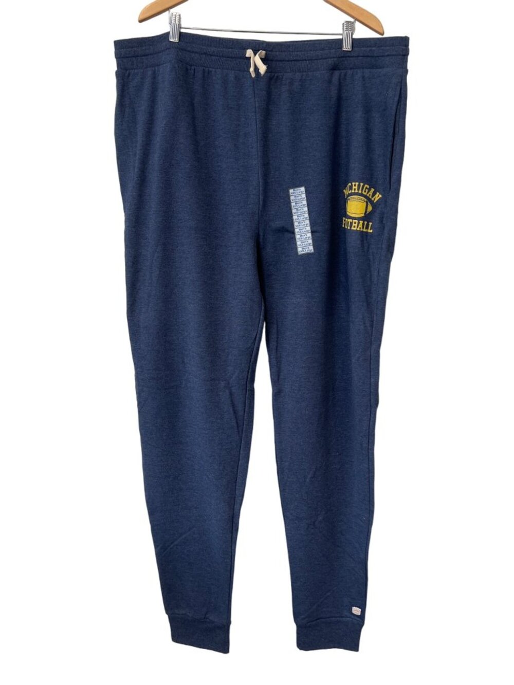 Homefield Jogger Sweatpants 4XL Michigan Football Pull On Navy Blue Comfort NEW